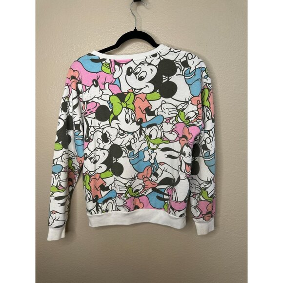 Disney Mickey Mouse Sweatshirt M Crew Neck Long Sleeve‎ Cotton/Polyester Blend - Picture 5 of 6